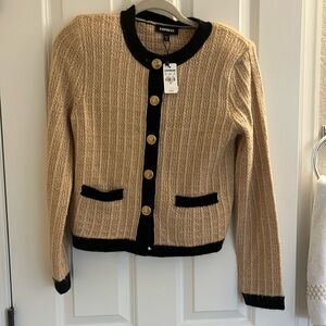 Express tan and black express sweater